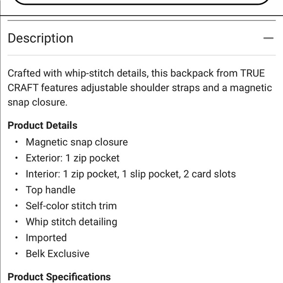 TRUE CRAFT charcoal backpack - Picture 7 of 10